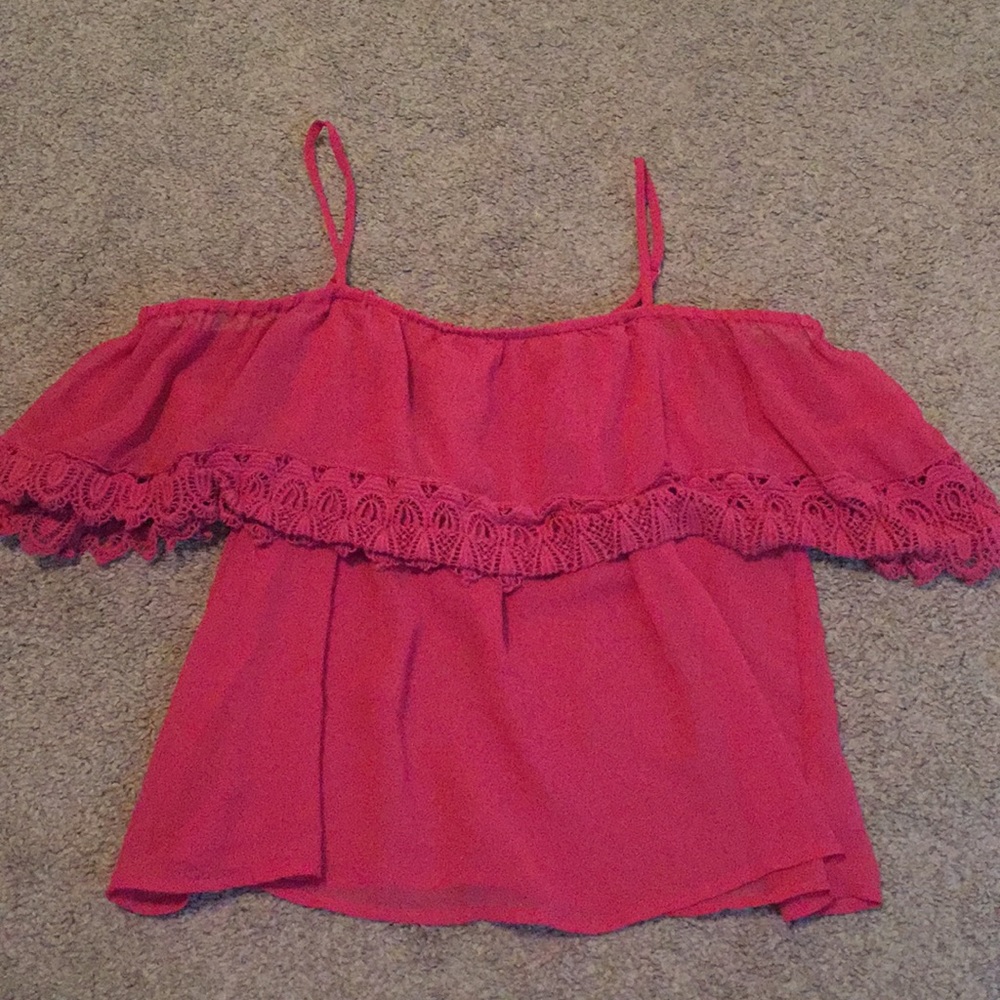 Pink Flowy Sheer Tank Top